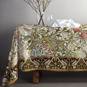 Nappe Golden Lilies Birds William Morris Motif