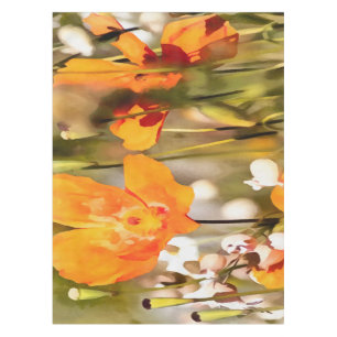 Nappe Golden Orange California Pavot Acrylique Peinture