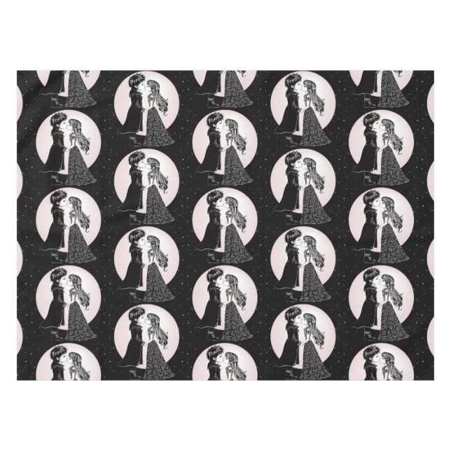 Nappe Gothique Emo Enfants Kiss Valentine's Day (Devant (Horizontal))