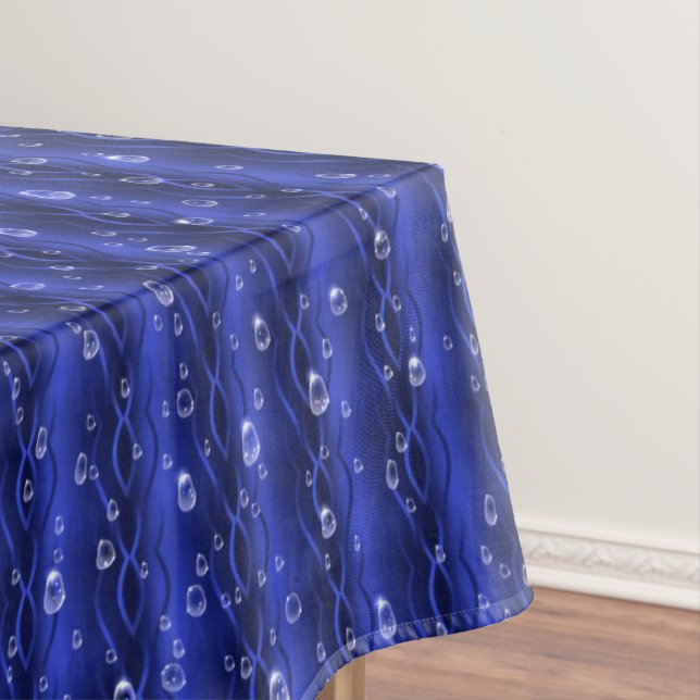 Nappe gouttes de pluie sur le métal bleu (In Situ)