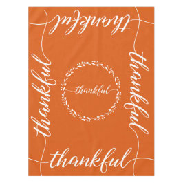 Nappe Grâces Script Brûlé Orange Thanksgiving