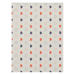Nappe Grand - Cœurs adorables / crème orange foncé
