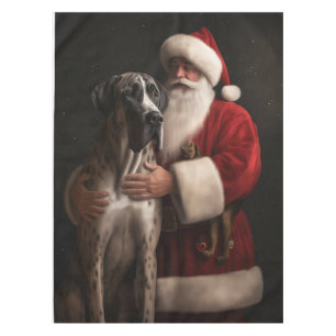 Nappe Grand Danois avec le Père Noël Noël Festif