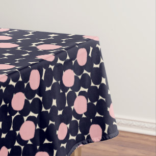 Nappe Grand motif de point bleu et rose