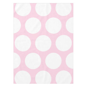 Nappe Grand motif de pois : Roses pâles