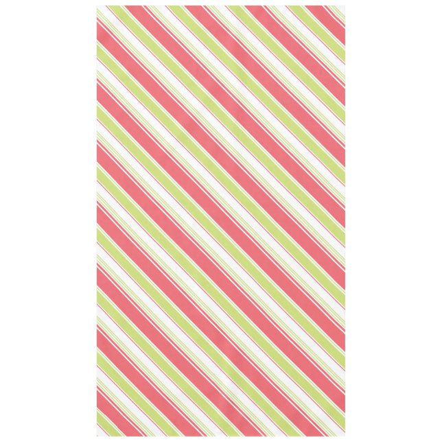 Nappe Grandes lignes modernes rose et vert (Devant)