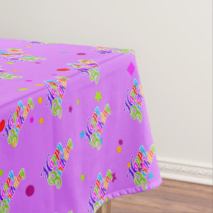 Nappe Graphique d'anniversaire en couleurs multiples et