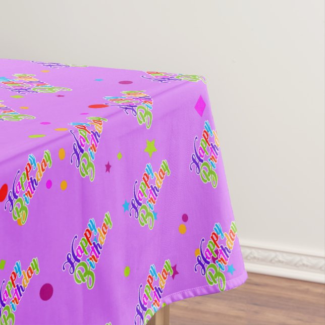 Nappe Graphique d'anniversaire en couleurs multiples et  (In Situ)