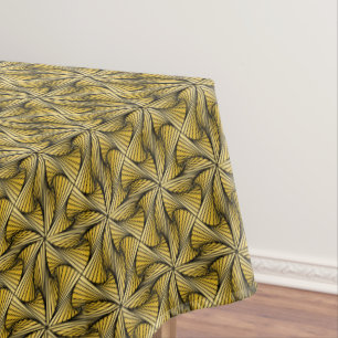 Nappe Graphique géométrique 3D spirale torse jaune