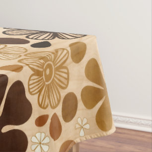 Nappe Graphisme floral rétro des années 1970