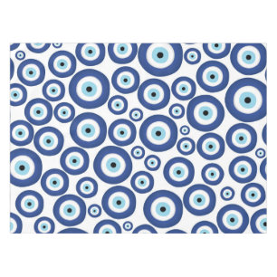 Nappe Grec Mati Mataki - motif d'oeil mauvais de