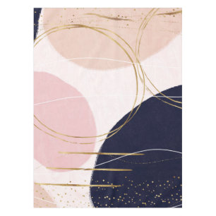 Nappe Grèves et cercles d'or modernes Conception rose m