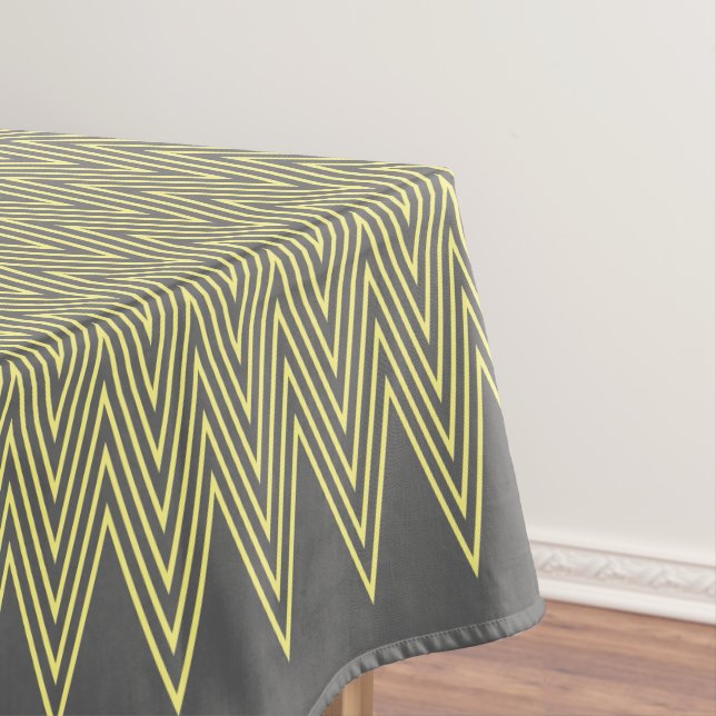 Nappe Gris Et Jaune Design Géométrique Abstrait (In Situ)
