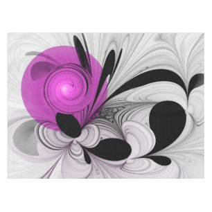Nappe Gris Noir Abstrait Avec Art Fractal Magenta