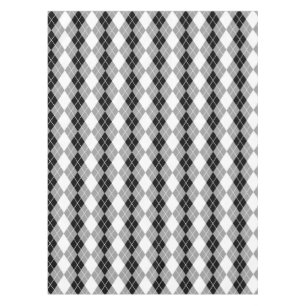 Nappe Gris noir blanc Jacquard Diamant Design