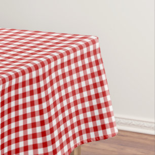 Nappe Guingan rouge et blanc démodé