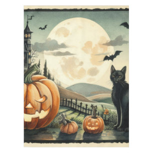 Nappe Halloween/Automne/Automne/citrouille/chat