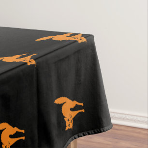 Nappe Halloween chat noir et orange mignon motif