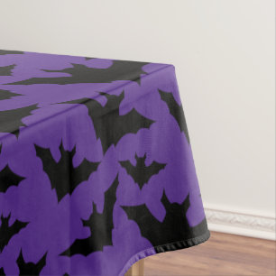 Nappe Halloween chauves-souris violet cool éffrayant mot