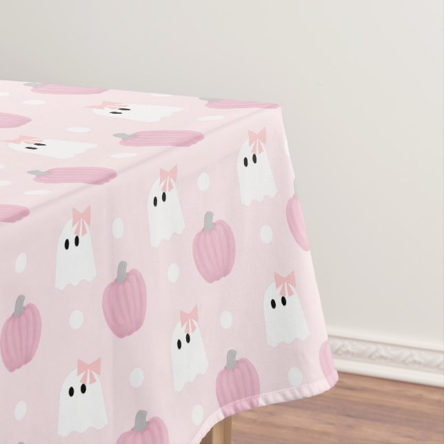 Nappe Halloween Fille fantôme et Citrouille Anniversaire (In Situ)