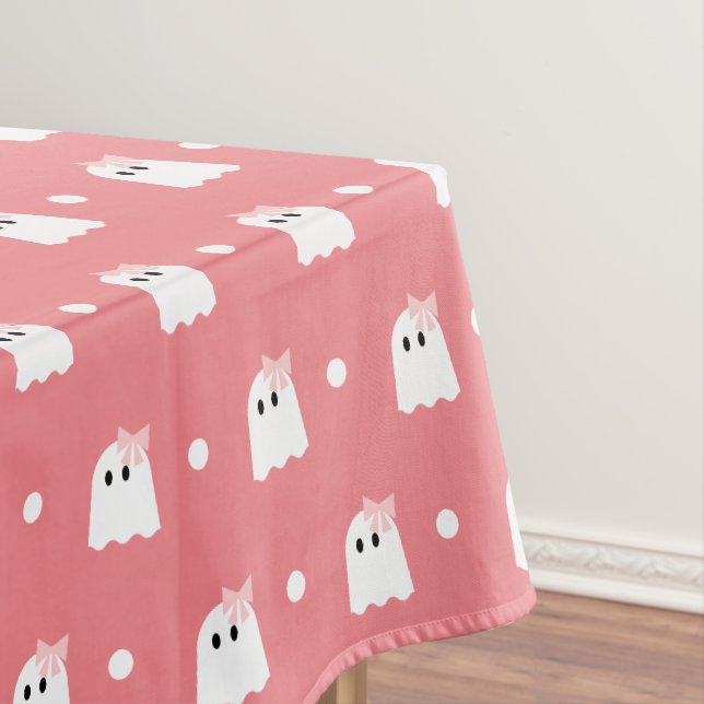 Nappe Halloween Fille Fantôme Motif Anniversaire rose (In Situ)