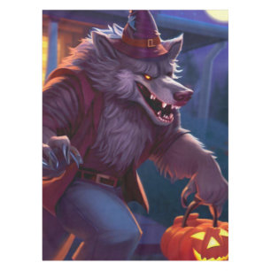 Nappe Halloween/loup-garou/automne/automne