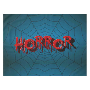 Nappe Halloween Party Red Horror Spider Web Blue Effraye