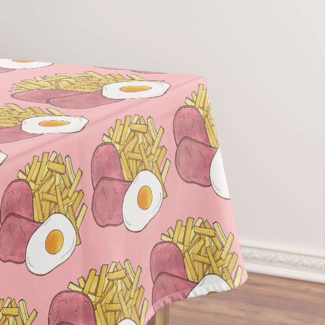 Nappe Ham Egg and Chips British Cuisine Pub Cuisine alim (In Situ)