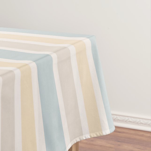 Nappe Hamptons Coastal Stripe Tablecloth (In Situ)