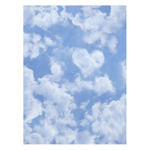 Nappe Heart Cloud Ciel mignon Moderne Lovely Light Blue