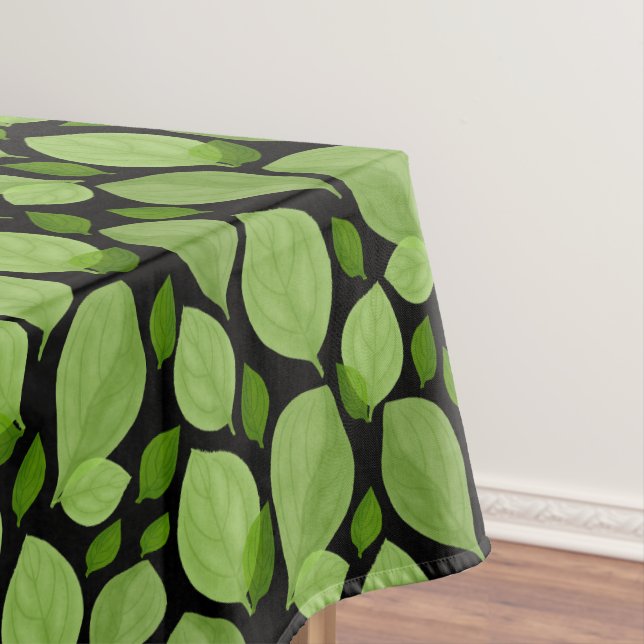 Nappe Herbe de Basil Vert Motif Botanique (In Situ)