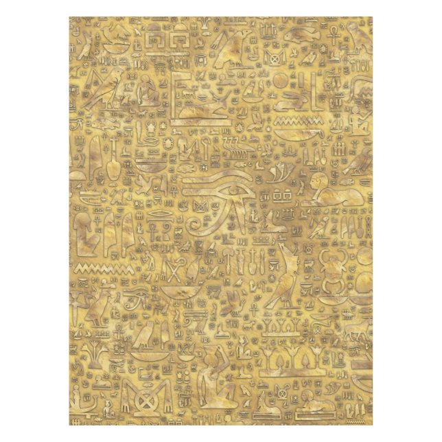 Nappe Héroglyphes d'Égypte antique Or (Devant)