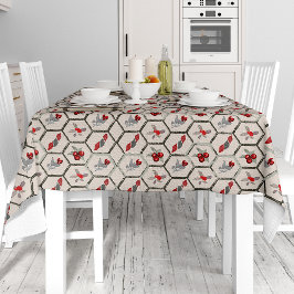 Nappe Hexágonos y motivos vegetales