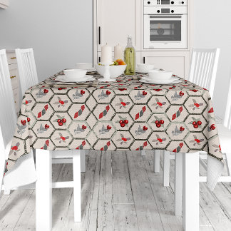 Nappe Hexágonos y motivos vegetales