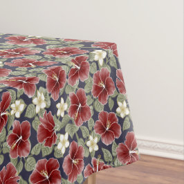 Nappe Hibiscus et Plumeria - Maroon