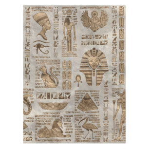 Nappe Hiéroglyphes et divinités égyptiennes - Or Vint