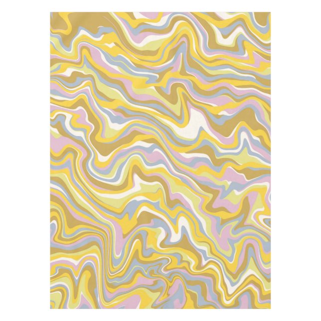 Nappe Hippie les années 70 Marbre Vert Liquide Swirl Boh (Devant)