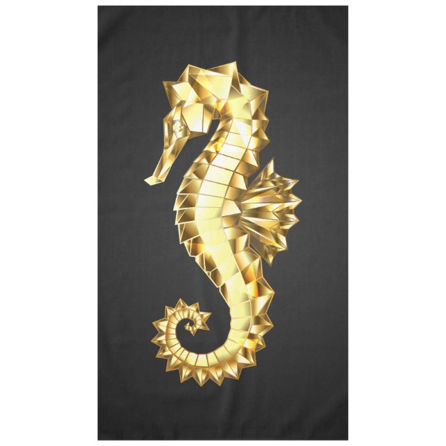 Nappe Hippocampe Polygonal Or (Devant)