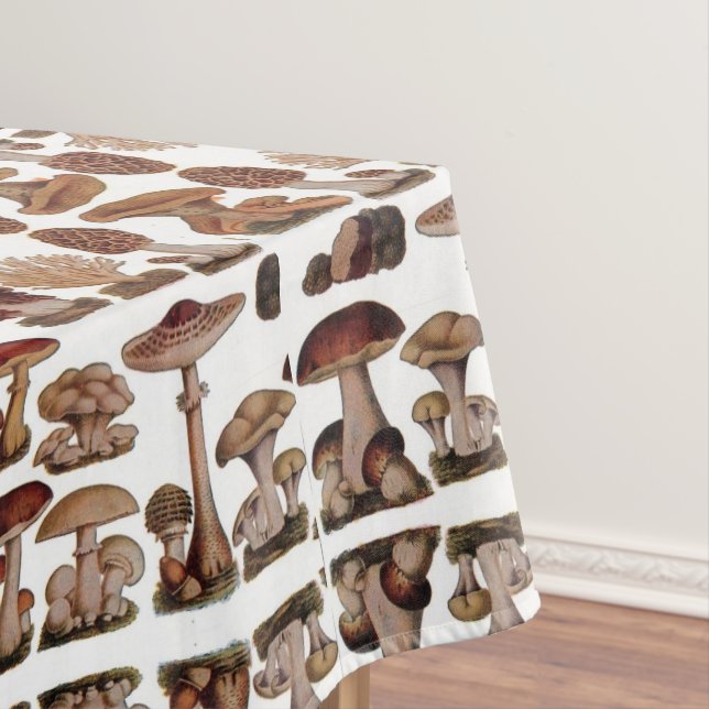 Nappe hipster imprimé botanique français champignons vin (In Situ)
