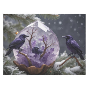 Nappe Hiver Cristal Neige Noirs Ravens