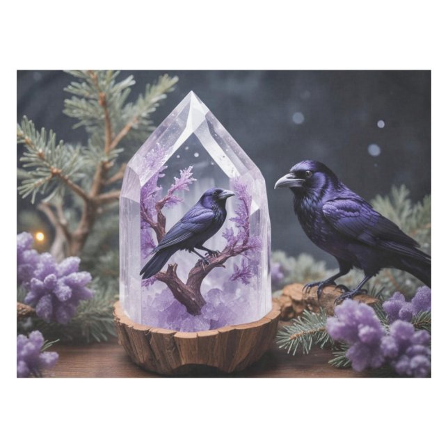 Nappe Hiver Cristal Neige Noirs Ravens (Devant (Horizontal))
