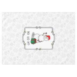 Nappe Ho Ho Joyeux Noël Père Noël mignonne Snowman