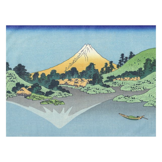 Nappe Hokusai - Le Mont Fuji reflète le lac Kawaguchi (Devant (Horizontal))