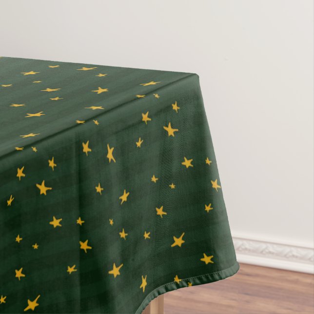 Nappe Holiday Green Yellow Stripe Star Christmas  (In Situ)
