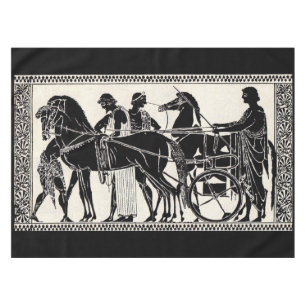 Nappe hommes et copie romains antiques de chevaux