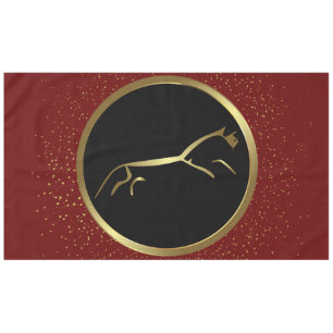 Nappe Horse Uffington en or métallique frappant