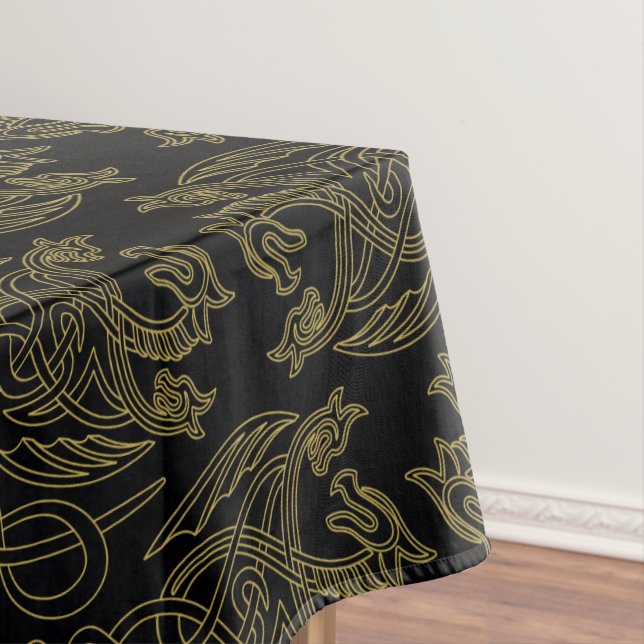 Nappe HOUSE of the Dragon | Gold Filigree Dragon Pattern (In Situ)