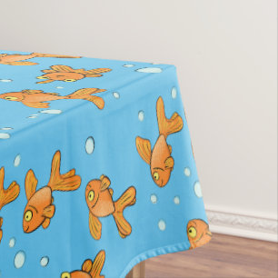 Nappe Illustration de caricature de poisson rouge orange