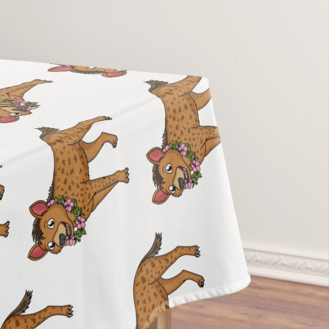 Nappe Illustration de Hyena et de fleurs (In Situ)