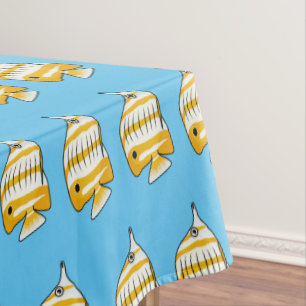 Nappe Illustration de la caricature du poisson papillon 